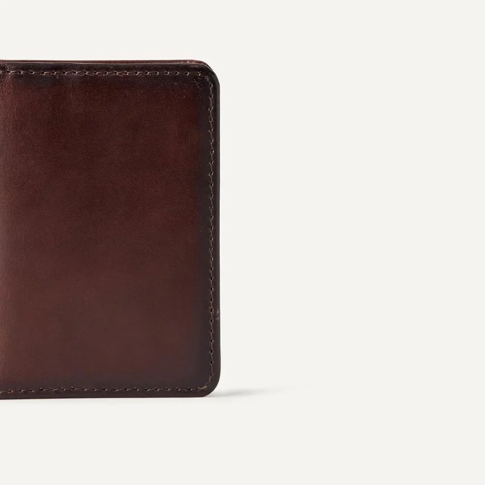 Men's Leather Brown Casual Bifold Wallet Card Style 6 Card Pockets design Design